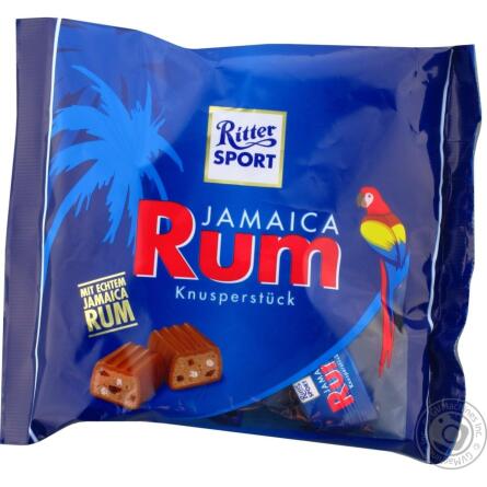 Цукерки шоколадні Ritter Sport Knusperstück з ямайським ромом 200г