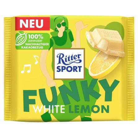 Шоколад белый Ritter Sport Funky с лимонным кремом 100г