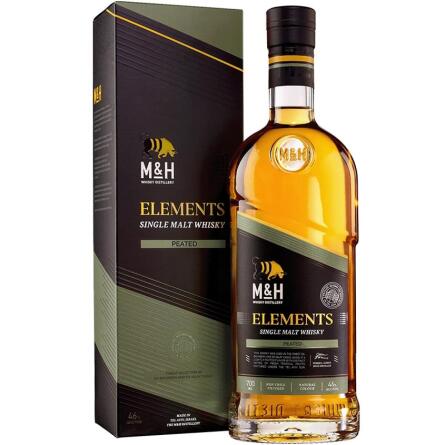 Віскі Елементс, Пітед Молт / Elements, Peated Malt, M&H Distillery, 46%, 0.7л