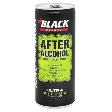 Напиток энергетический Black Energy After Alcohol со вкусом цитрусовых 250мл