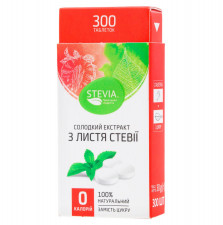 Сладкий экстракт Stevia из листьев стевии в таблетках 300шт mini slide 1