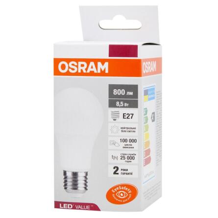 Лампа Osram А 60 7W/840 230V FR E27