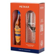 Бренді Метакса / Metaxa, 7 років, 40%, 0.7л, в подарунковій коробці + 1 бокал mini slide 1