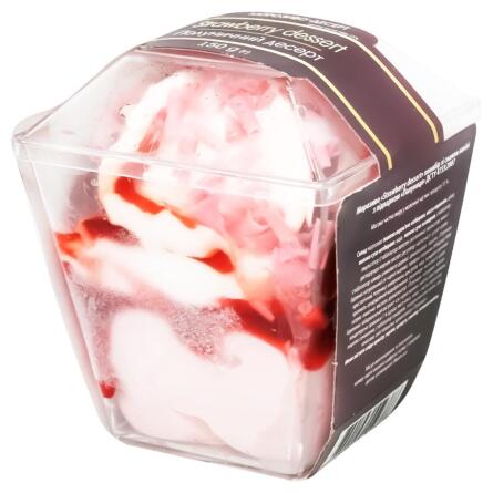 Морозиво Gelamo Strawberry Dessert зі смаком ванілі з підваркою "Полуниця" 150г