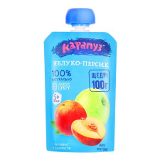 Пюре Карапуз Яблоко-персик для детей с 5 месяцев 100г mini slide 1