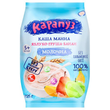 Каша Карапуз молочна манна з фруктами 225г mini slide 1
