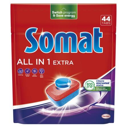 Таблетки для посудомоечных машин Somat Extra All in One 44шт