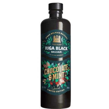 Біттер Ризький Чорний Бальзам, Шоколад & М'ята / Riga Black Balsam, Chocolate & Mint, 30%, 0.5л