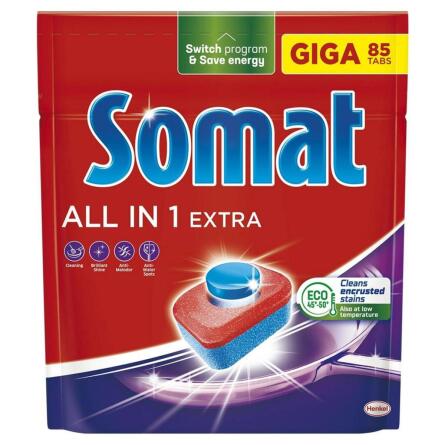 Таблетки для посудомийних машин Somat All in One Extra 85шт