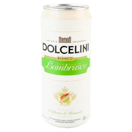 Сидр Dolcelini Bianco Con Gusto Lambrusko шипучий сладкий 7,5% 0,33л