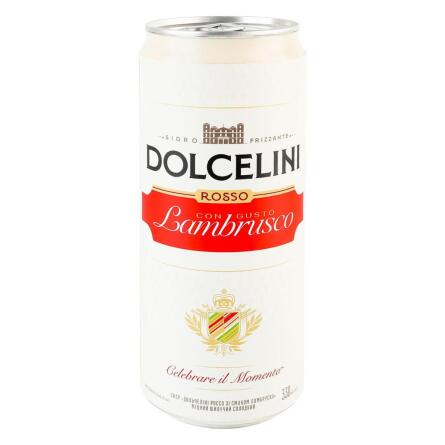 Сидр Dolcelini Rosso Con Gusto Lambrusko шипучий солодкий 7,5% 0,33л