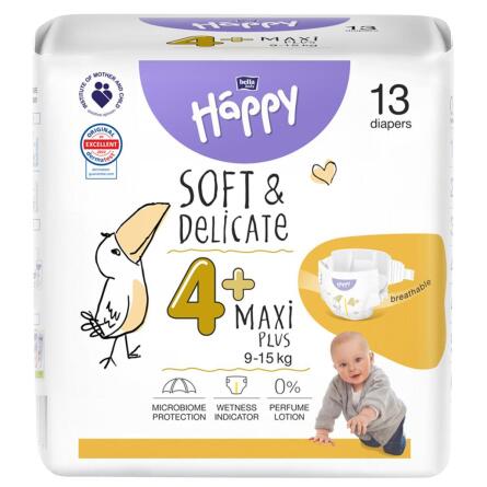 Підгузки Bella Happy Maxi Plus 4+ 9-15кг 13шт