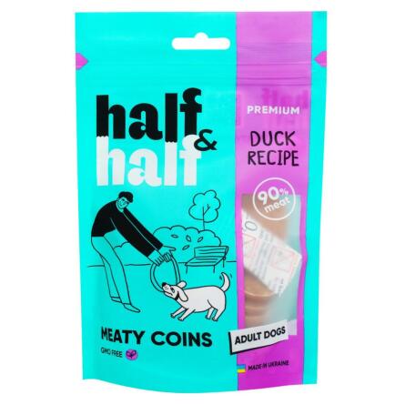 Лакомство для собак Half&Half Meaty Coins с уткой 100г