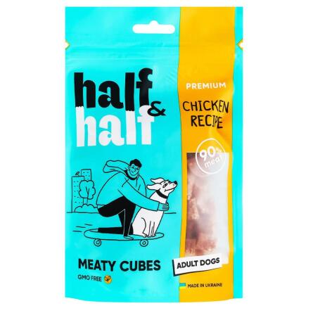 Ласощі для собак Half&Half Meaty Cubes з куркою 100г