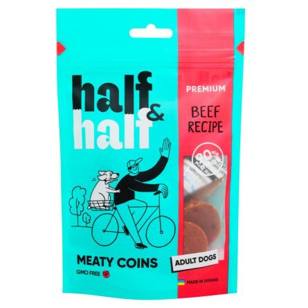 Ласощі для собак Half&Half Meaty Coins з яловичиною 100г