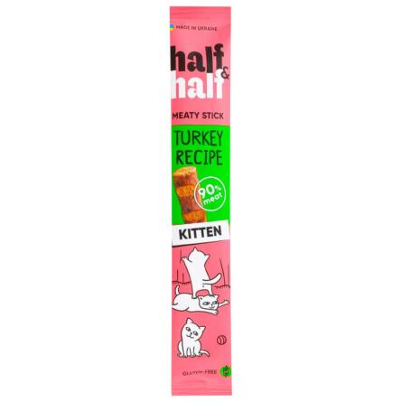 Ласощі для кошенят Half&Half з індичкою палички 5г