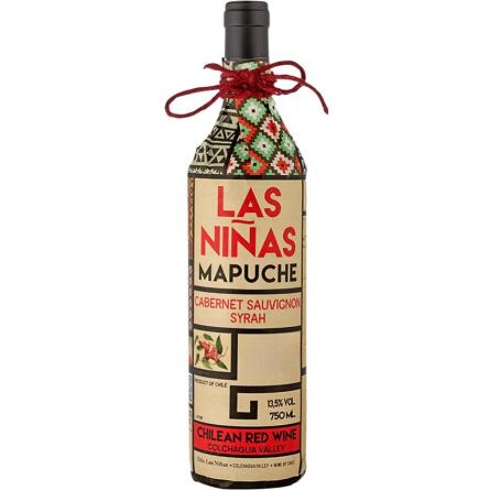 Вино Лас Ніньяс, Мапуче, Каберне Совіньйон-Сіра / Las Ninas, Mapuche, Cabernet Sauvignon-Syrah, червоне сухе 0.75л