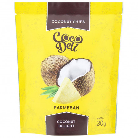 Чипсы кокосовые Coco Deli соленые с сыром пармезан 30г slide 1