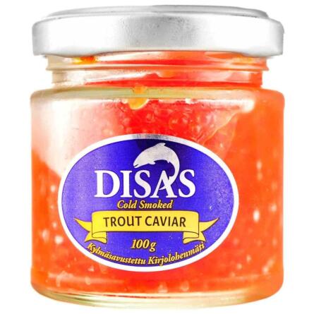 Икра форели Disas холодного копчения 100г