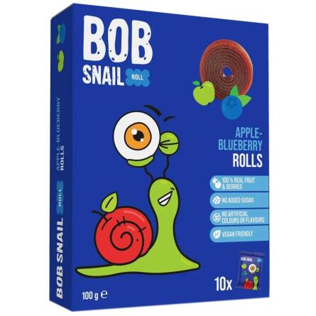 Цукерки Bob Snail Натуральні яблучно-чорничні 100г