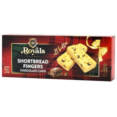 Печенье Royals Shortbread Fingers с шоколадными чипсами 135г