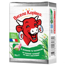 Сир плавлений Весела Корівка із зеленню та часником 50% 70г mini slide 1