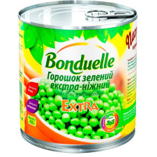 Горошок зелений Bonduelle екстра-ніжний 400г mini slide 1