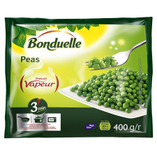 Горошок зелений Bonduelle на парі заморожений 400г mini slide 1