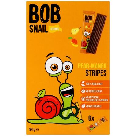 Цукерки Bob Snail Грушево-манговий страйп 84г