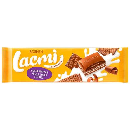 Шоколад молочный Roshen Lacmi Cocoa wafers milk Choco fillings 235 г