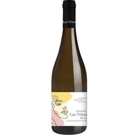 Вино Лас Ніньяс, Елла, Резерва Шардоне / Las Ninas, Ella, Reserva Chardonnay, біле сухе 0.75л