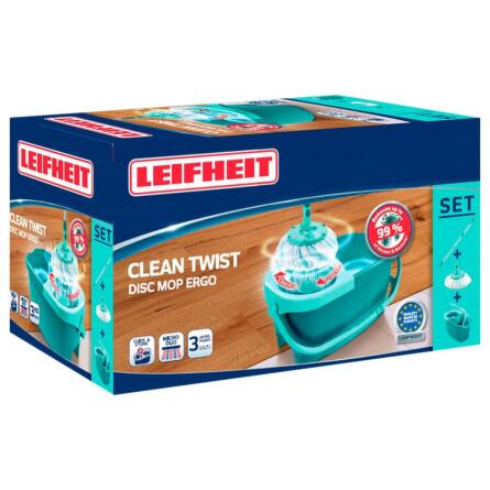 Набір відро та швабра Leifheit Clean Twist Disc Mop Ergo