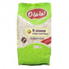 Суміш пластівців O-La-La 9 злаків миттєвого приготування 500г mini slide 1