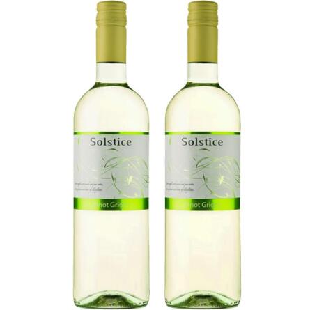 Набор вина Солстис, Пино Гриджио / Solstice, Pinot Grigio, Provinco Italia, белое сухое 2*0.75л