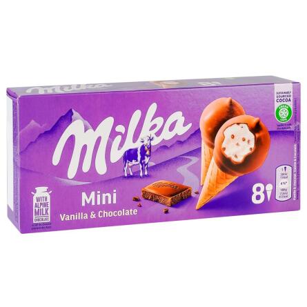 Морозиво Milka Vanilla&Chocolate міні ріжок 17,5г х 8шт