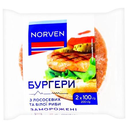 Бургери Norven з лососевих та білої риби заморожені 200г