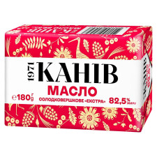 Масло Канів Екстра солодковершкове 82,5% 180г mini slide 1