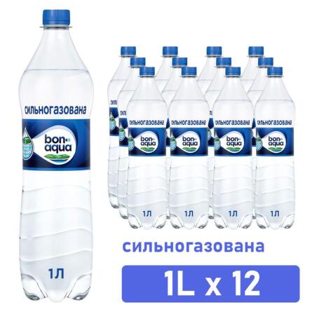 Вода BonAqua сильногазована 1л