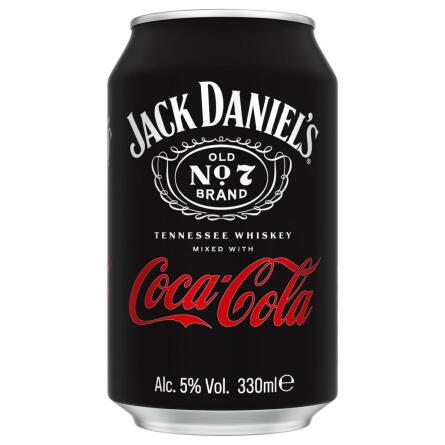 Напій слабоалкогольний Jack Daniel's Tennessee Whiskey Coca-Cola 5% 0,33л