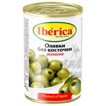 Оливки зелені Iberica Econom без кісточки 280г