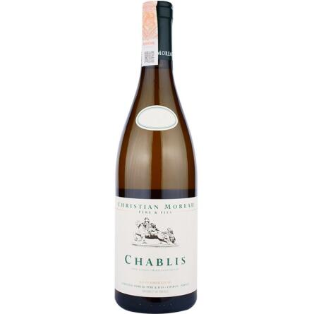 Вино Шаблі, Домен Крістіан Моро / Chablis, Domaine Christian Moreau, біле сухе 0.75л