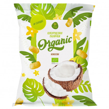 Кукурудзяні палички Екород Organic кокосові 70г