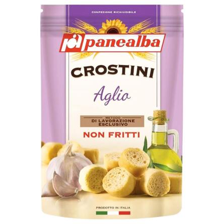 Гренки Panealba Crosrtini соленые с чесноком 100г