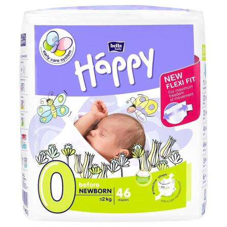 Підгузки Bella Happy Newborn 0-2кг 46шт