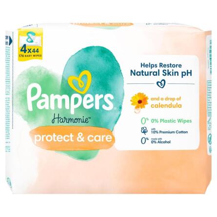 Cерветки вологі Pampers Harmonie Protect&Care 4x44шт