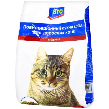 Корм Aro сухий повноцінний з м'ясом для котів 400г