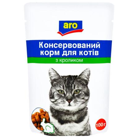 Корм Aro консервований з кроликом для котів 100г