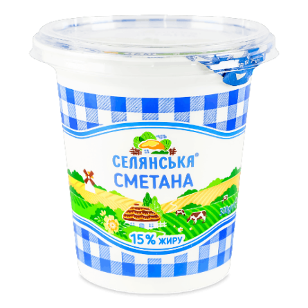 Сметана «Селянська» 15%