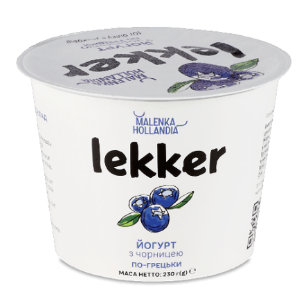 Йогурт Lekker з чорницею по-грецьки 3%