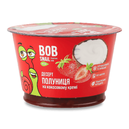 Десерт Bob Snail полуниця на кокосовому кремі